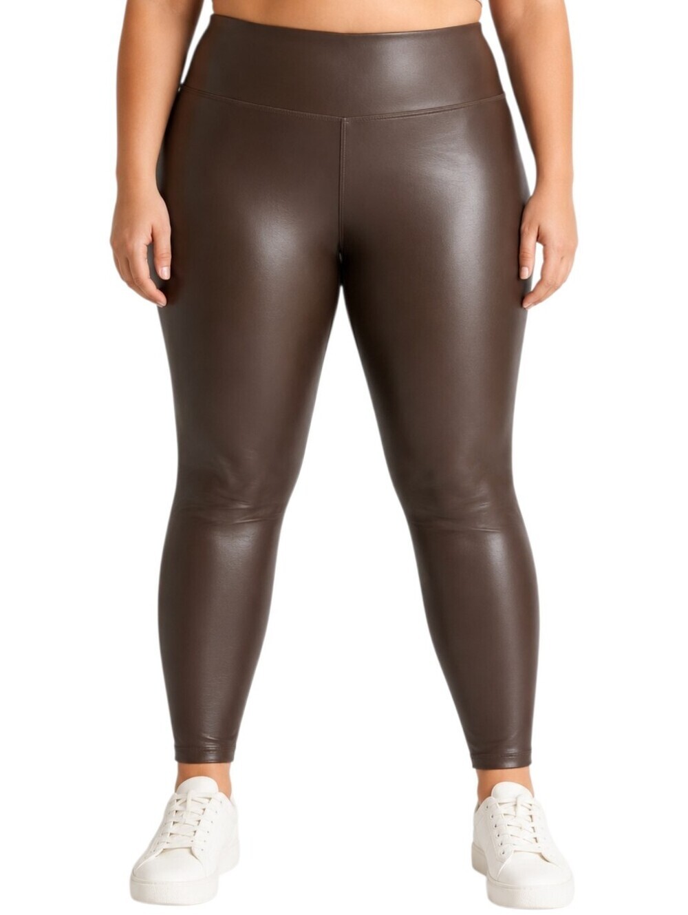 Aerie OFFLINE Real Luxe Faux Leather Leggings Women XXL Brown High Rise